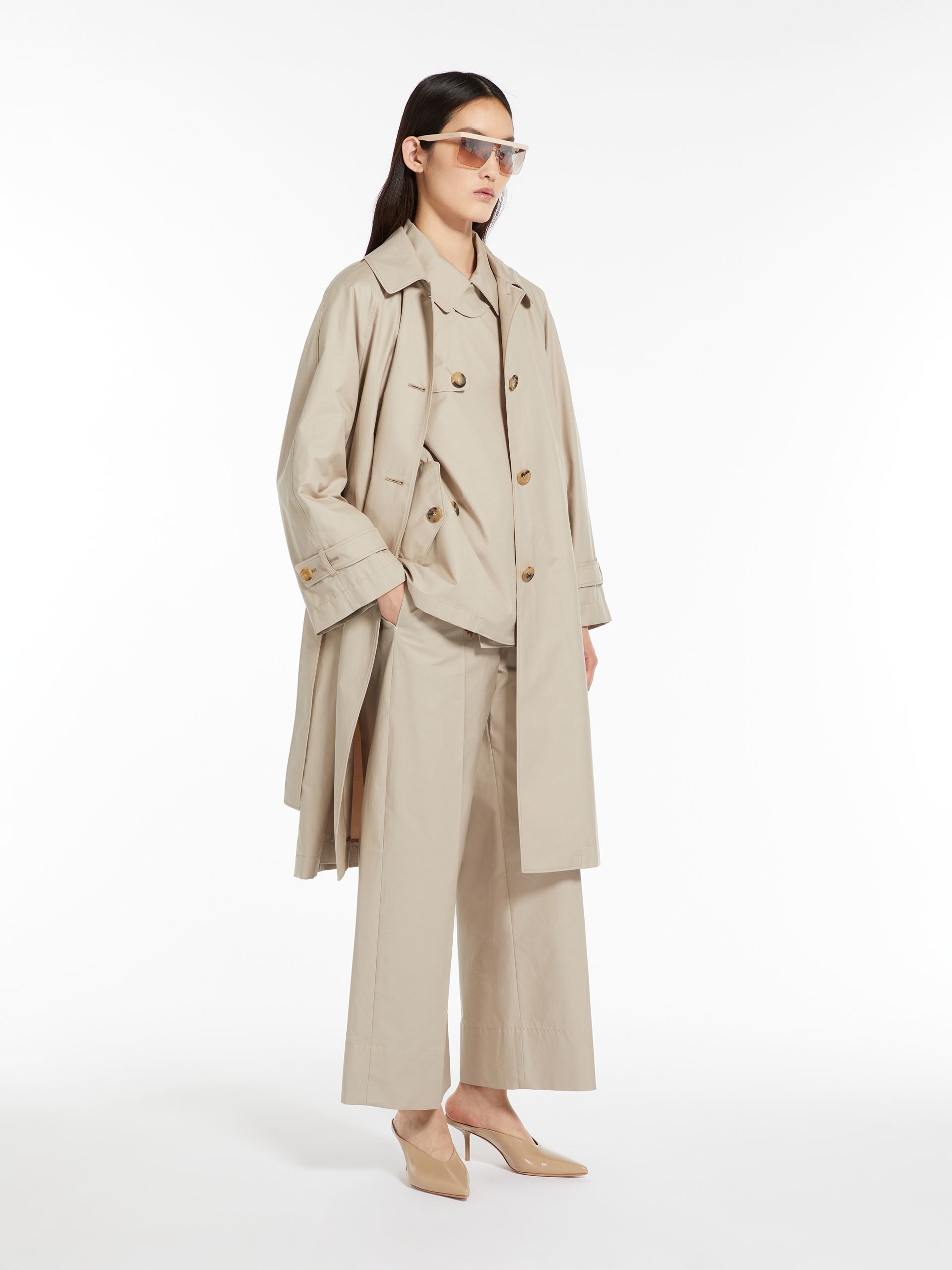 DTRENCH Double-breasted trench coat in water-resistant cotton twill - 2