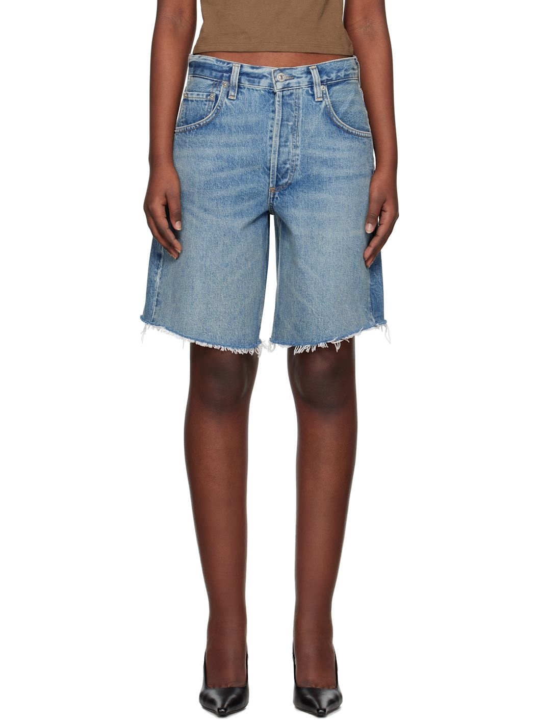 Blue Ayla Denim Shorts - 1