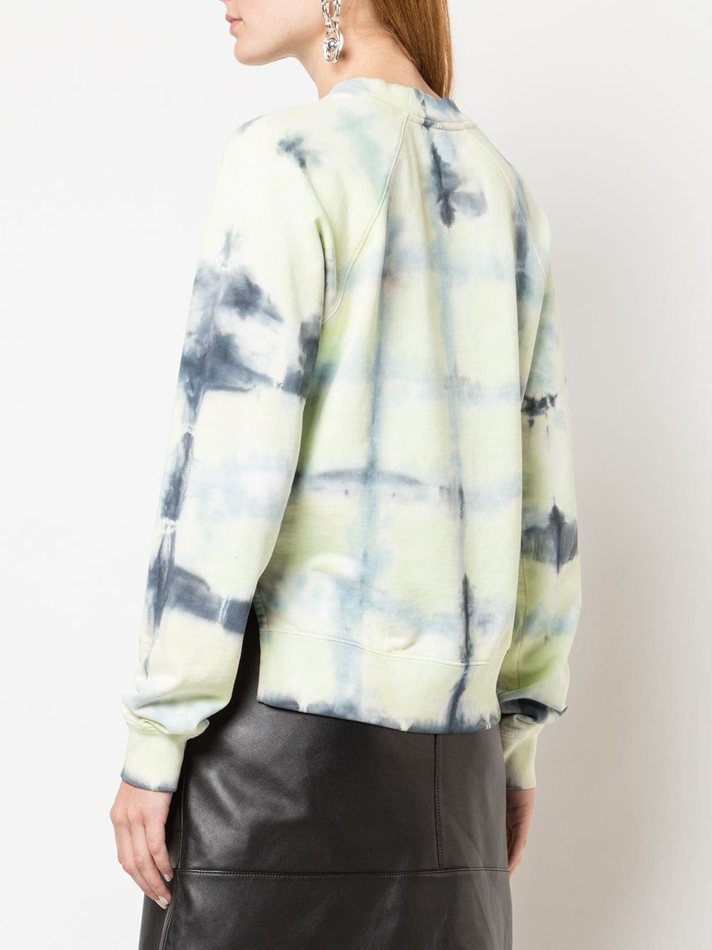 checked tie dye sweatshirt - 4