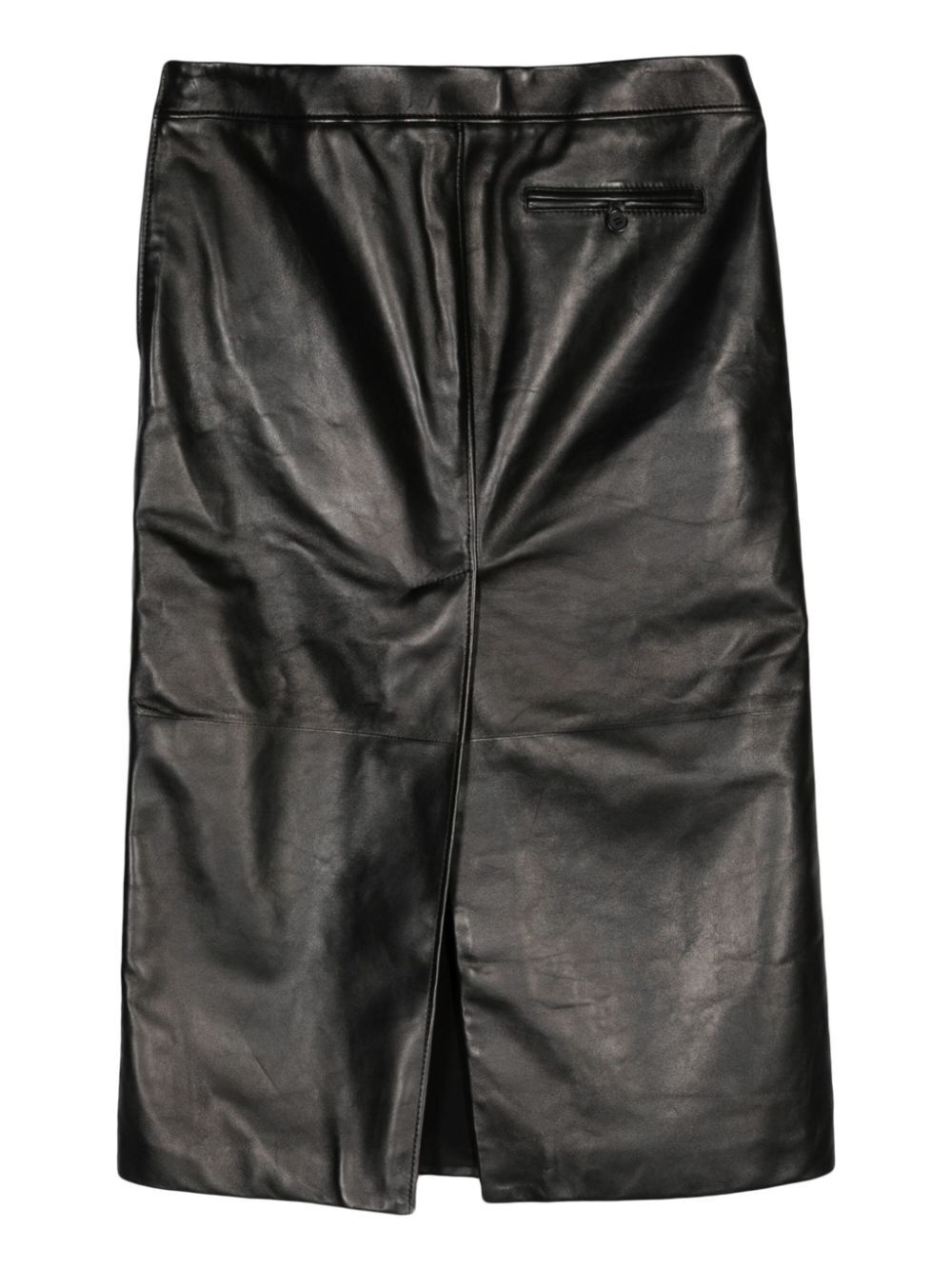 Low Waist Leather Skirt - 2