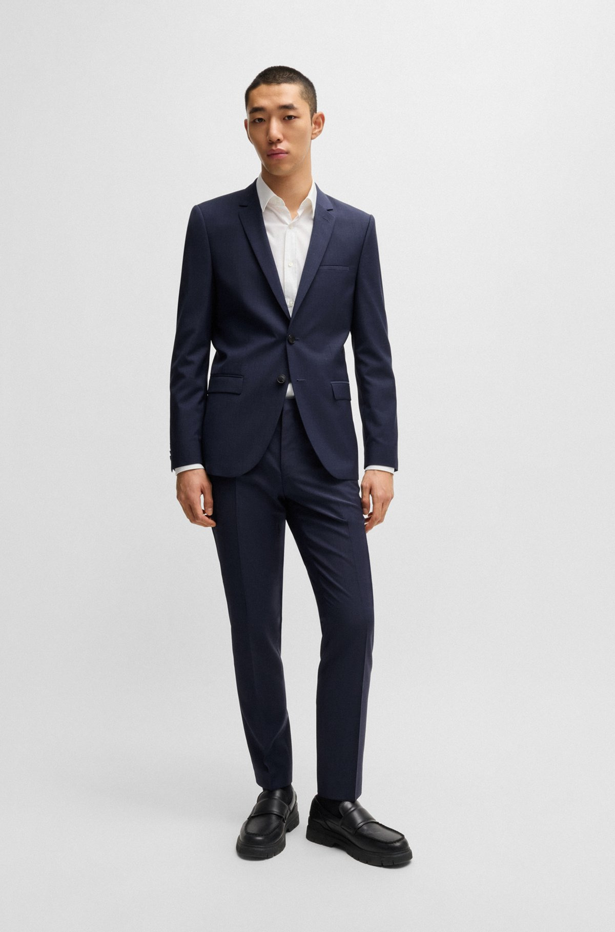 EXTRA-SLIM-FIT SUIT JACKET IN MELANGE WOOL - 3