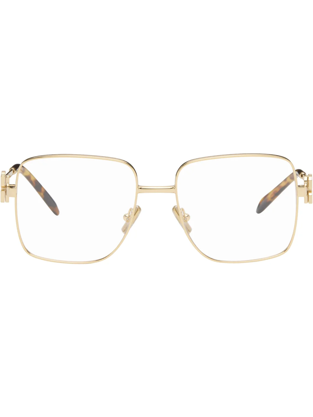 Gold Square Glasses - 1