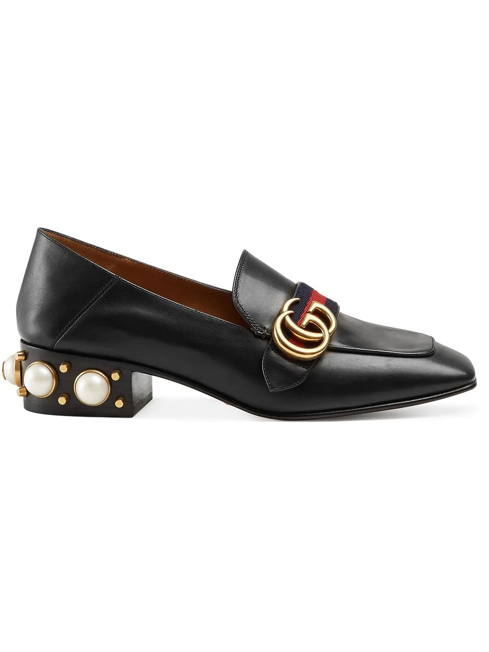 mid-heel leather loafer - 1