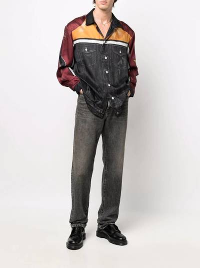 Diesel S-Gilliam biker-jacket effect shirt outlook