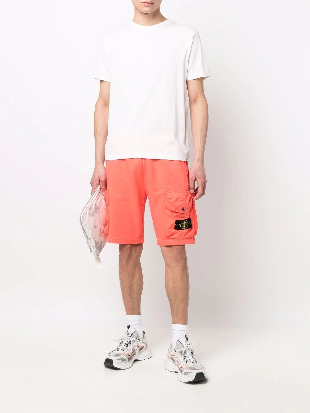 Compass-motif fleece shorts - 2