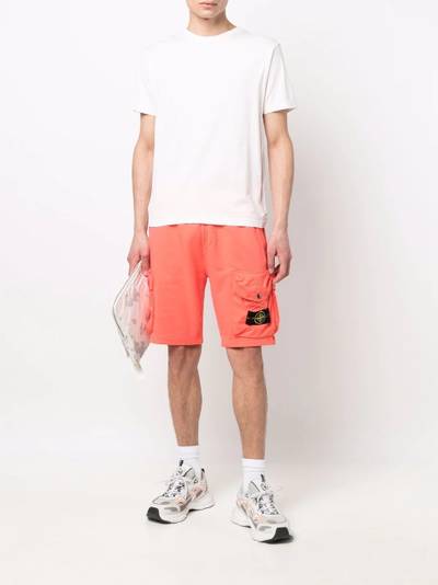 Stone Island Compass-motif fleece shorts outlook