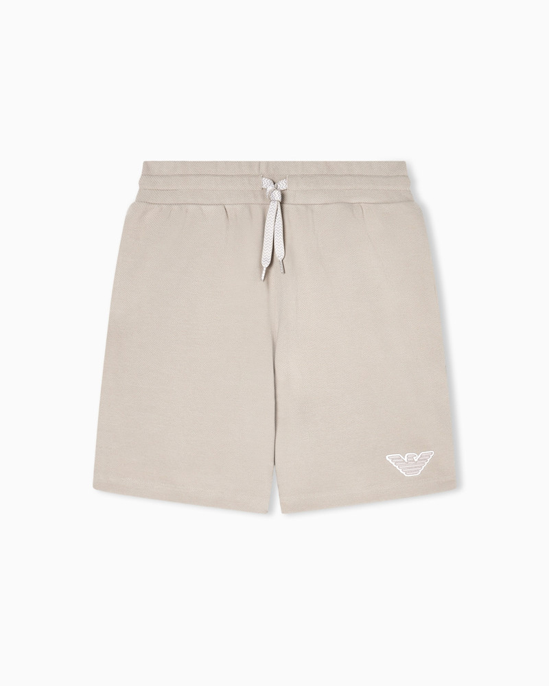 LOUNGEWEAR BERMUDA SHORTS IN JERSEY WITH AN EAGLE PATCH 1