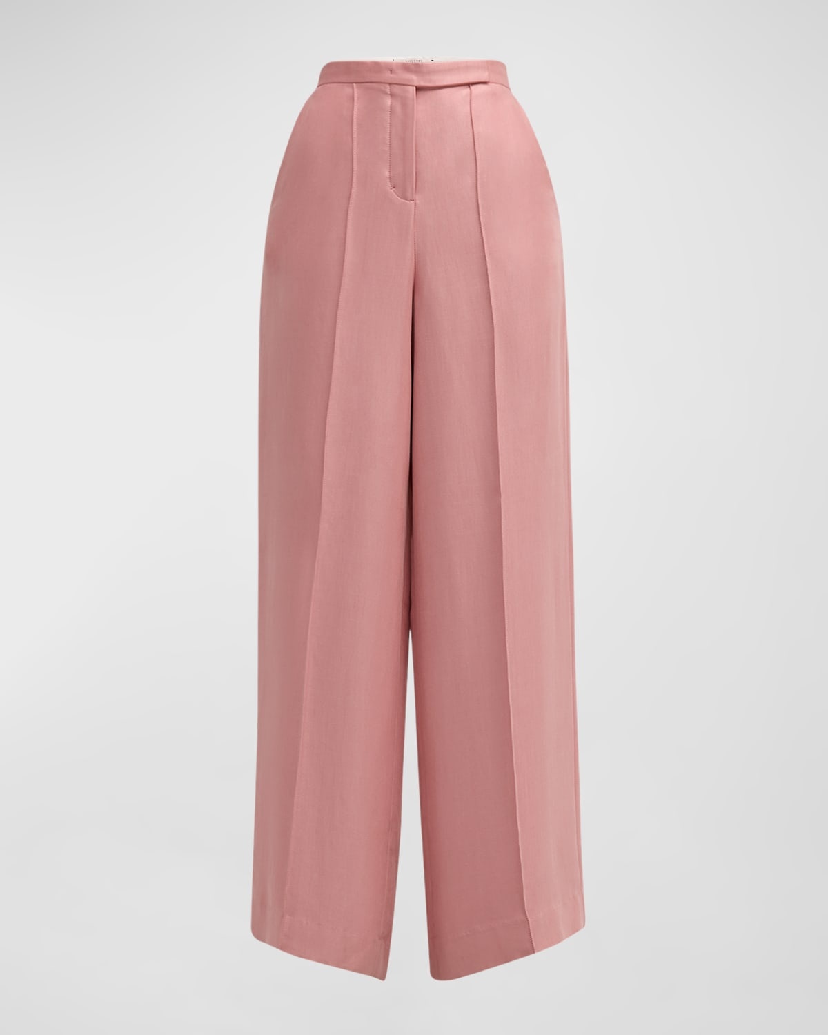 Slouchy Elegance Wide-Leg Twill Pants - 1