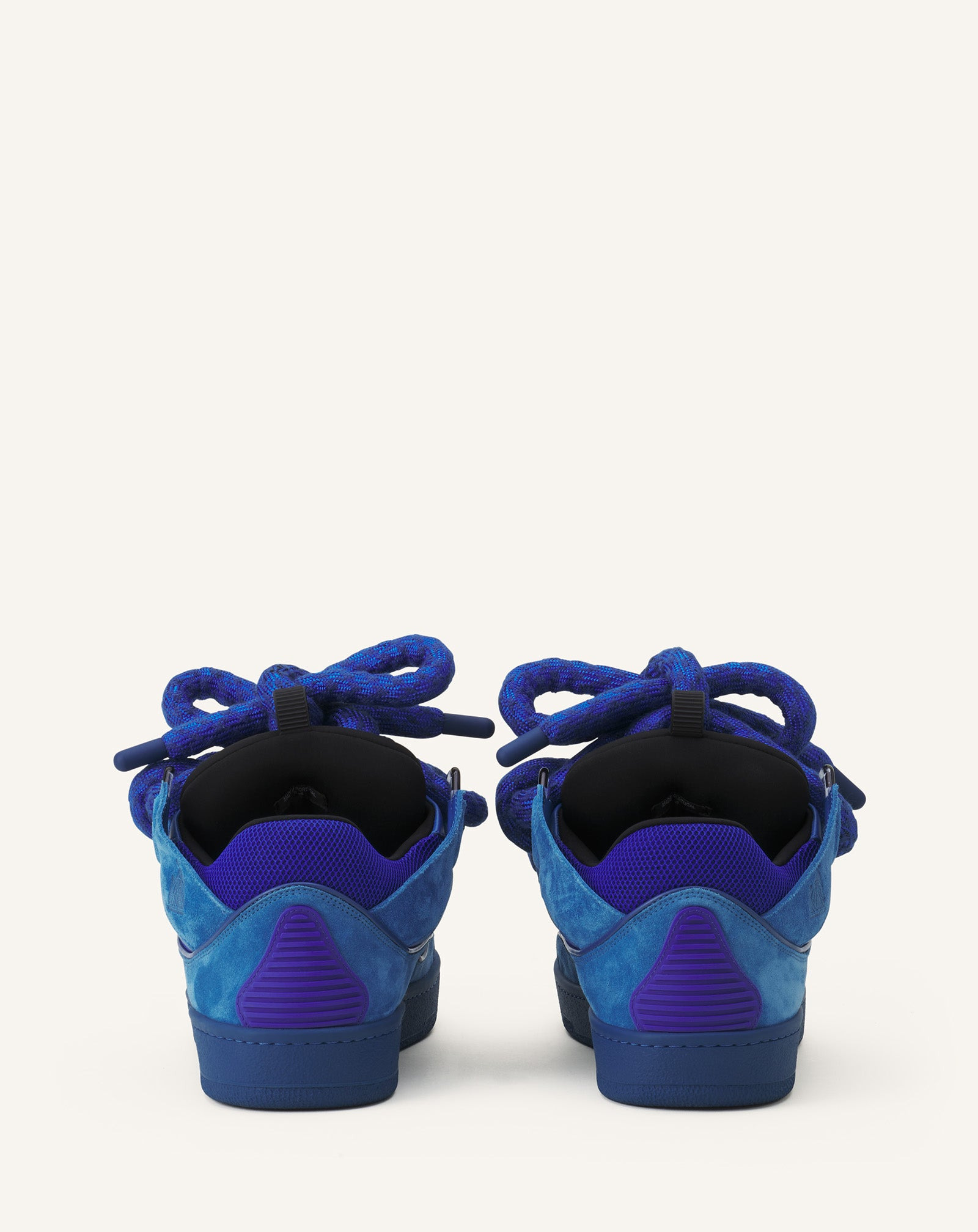 CURB SNEAKERS IN LEATHER WITH SNAKE LACES - 3