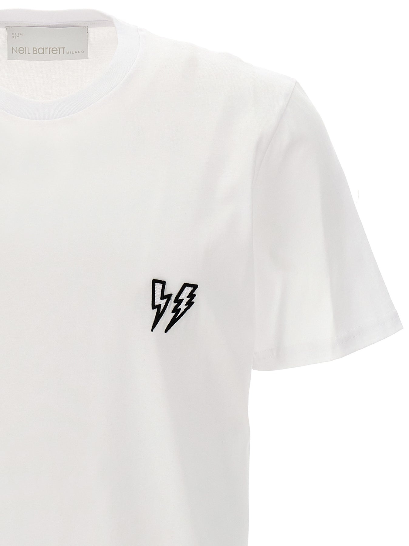 Logo Embroidery T-Shirt White/Black - 3