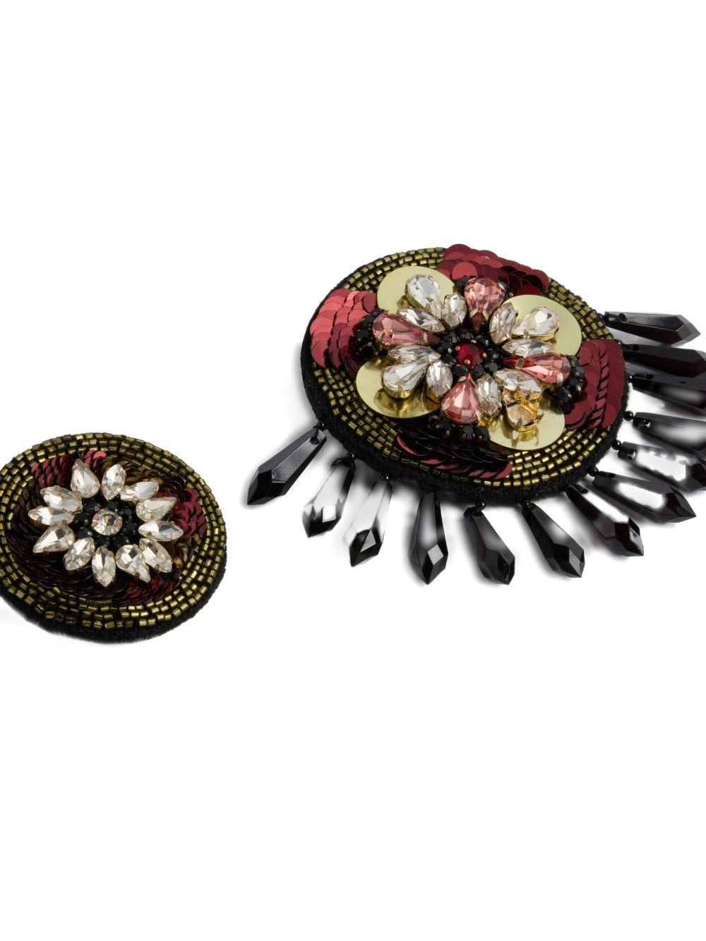 beaded sequined pins (set of two) - 3