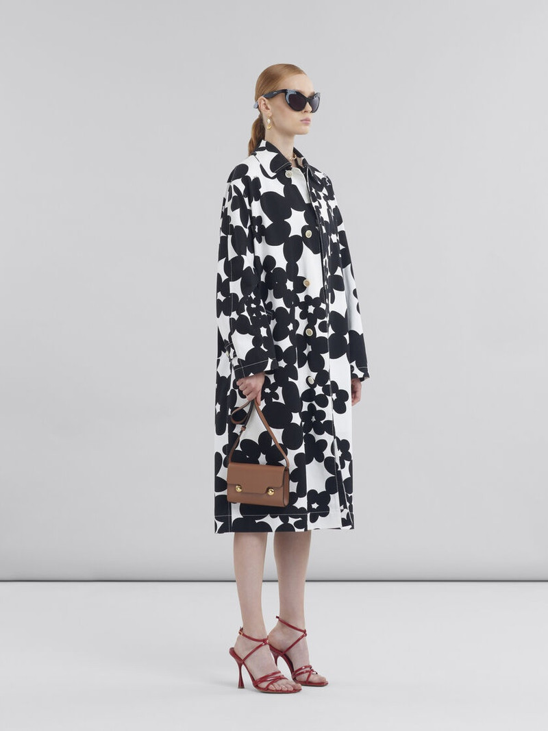COTTON DUSTER COAT WITH BLACK AND WHITE DILLIES PRINT 6