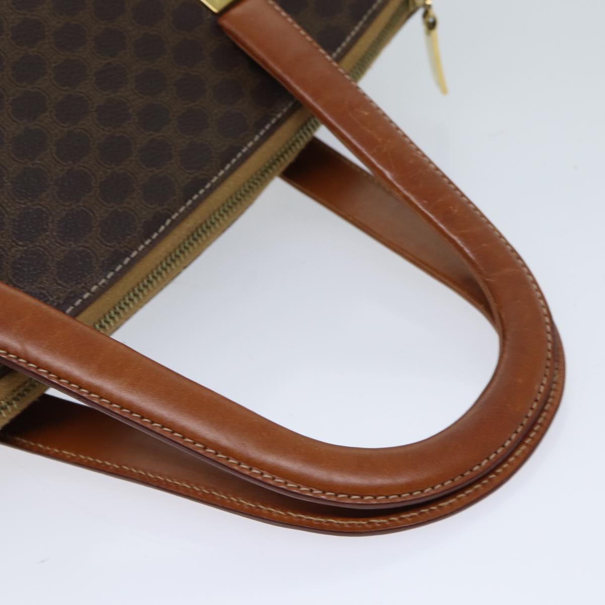CELINE Macadam Canvas Hand Bag Pvc Brown - 7