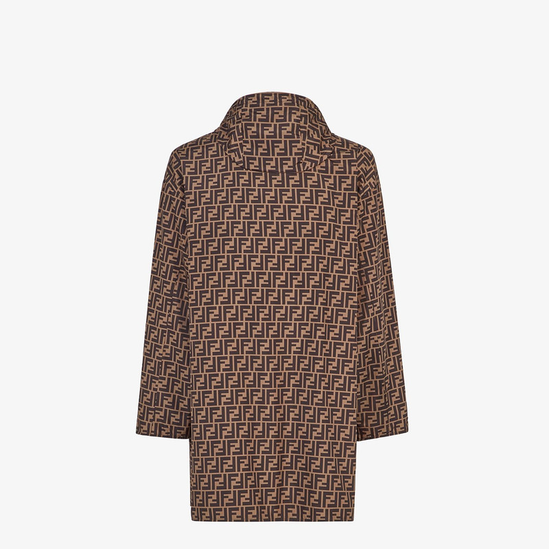 FENDI Brown tech fabric parka outlook