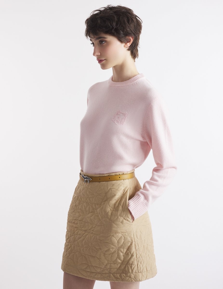 BOLD FOX HEAD EMBROIDERED CROPPED JUMPER - 3