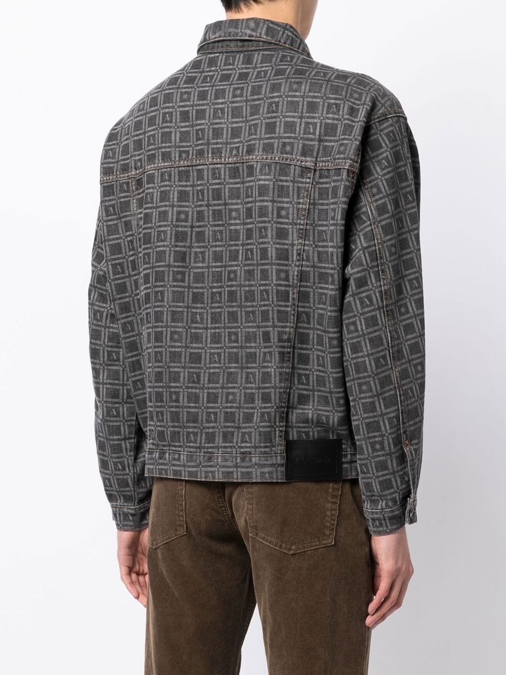 all-over graphic-print denim jacket - 4