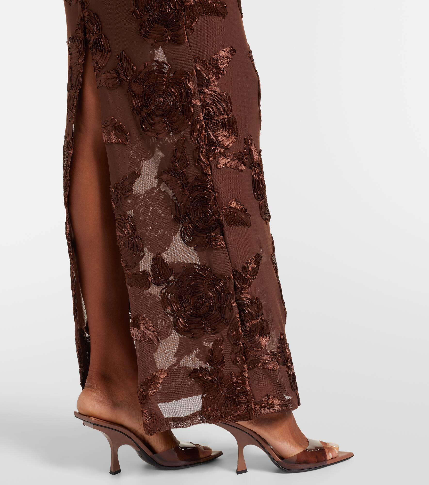 Tasha embroidered off-shoulder maxi dress - 5