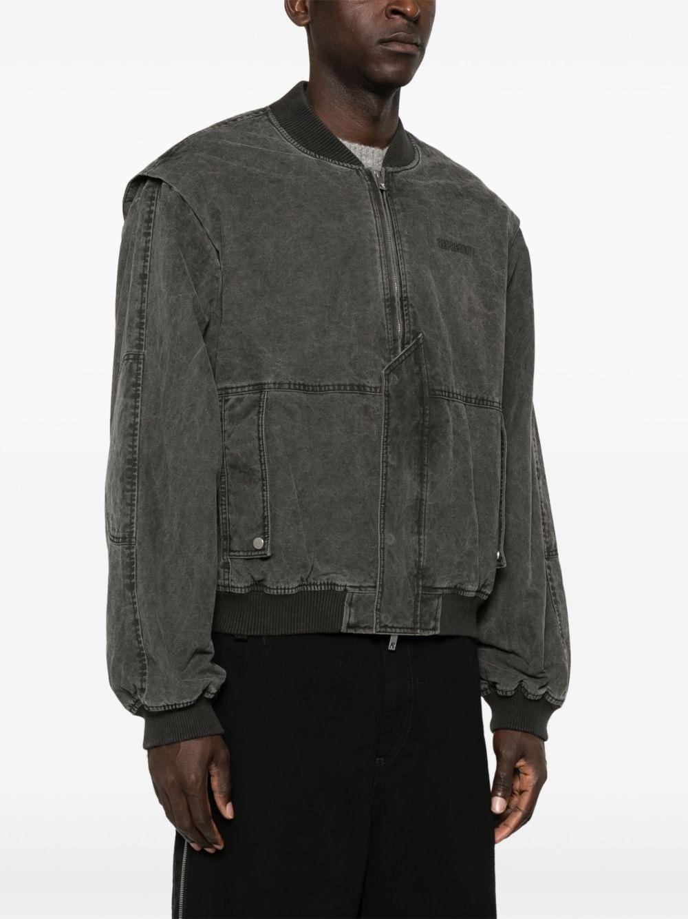 Inset sleeve bomber jacket - 3