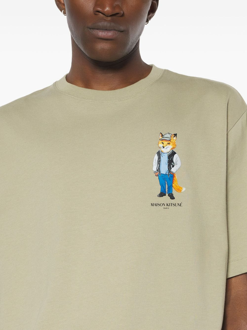 fox-graphic cotton T-shirt - 4