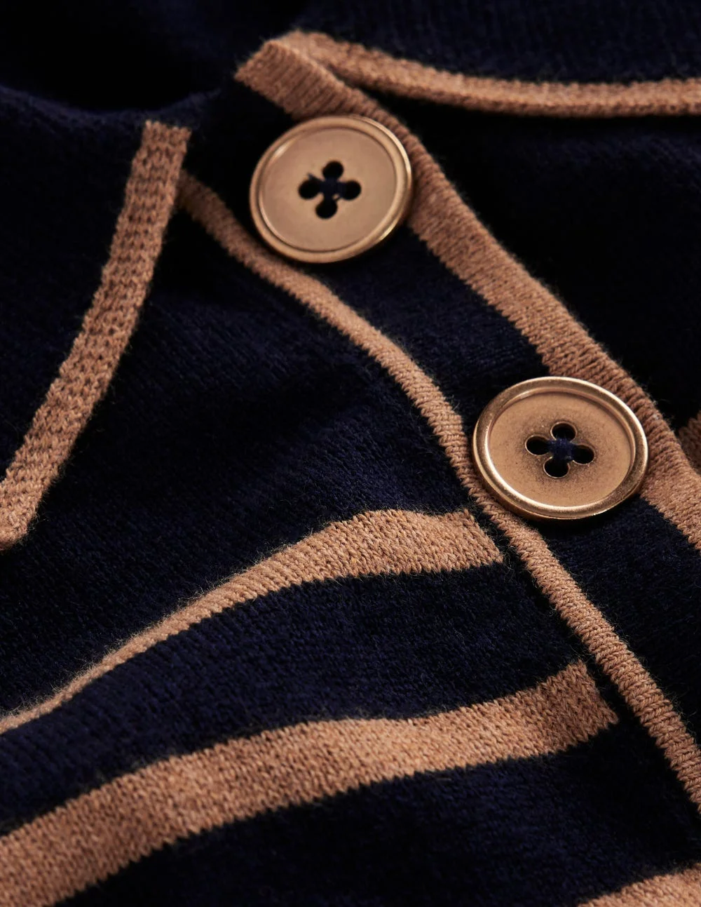 Liz Henley Jumper-Navy / Camel - 1