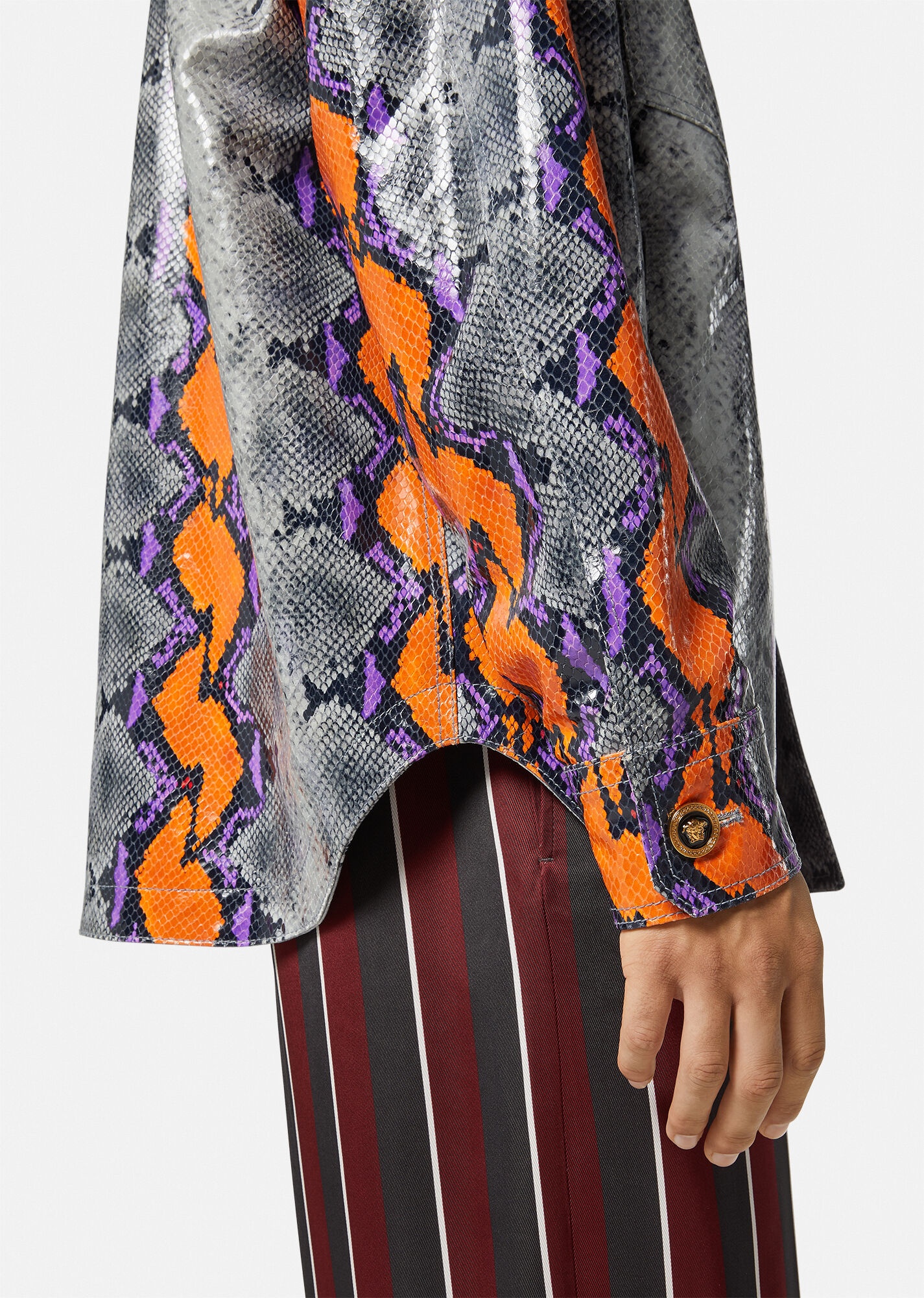 Python Print Overshirt Jacket - 5