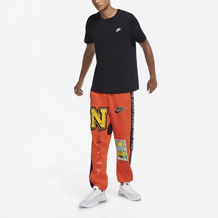 Nike Printing Alphabet Logo Sports Long Pants Orange DC2723-891 - 3