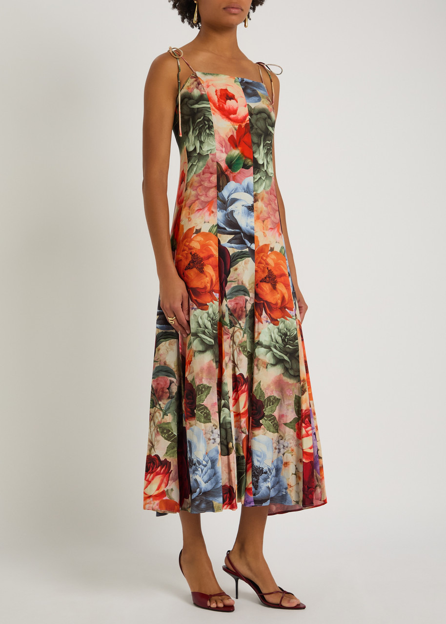 Alice + Olivia Jeanette Floral Woven Midi Dress - 2