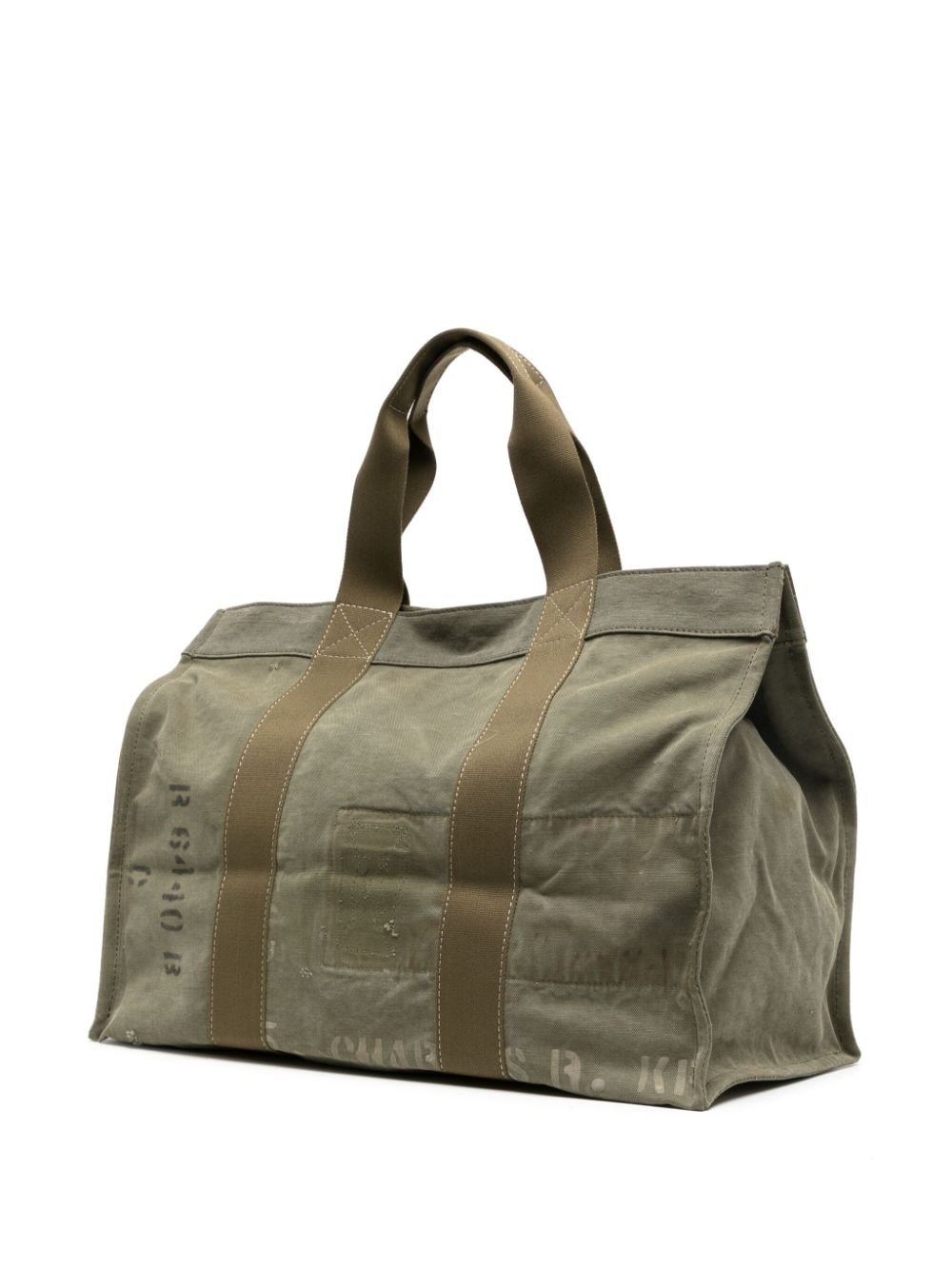 logo-print cotton-canvas tote abg - 3