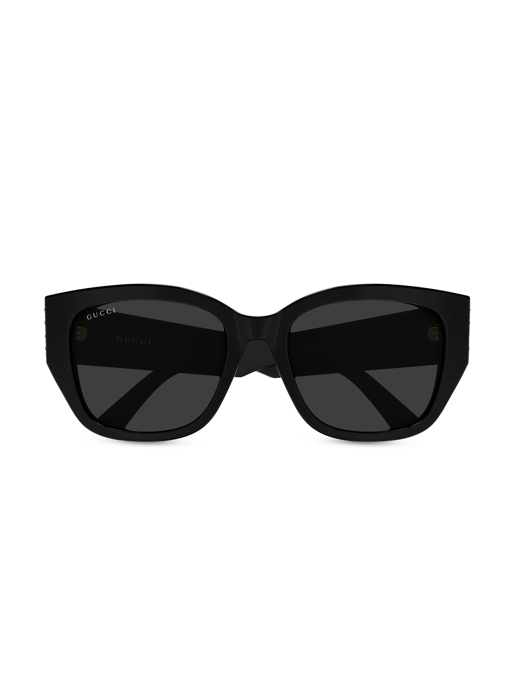 Women's Gucci On Side 55MM Round Sunglasses - Black - 1