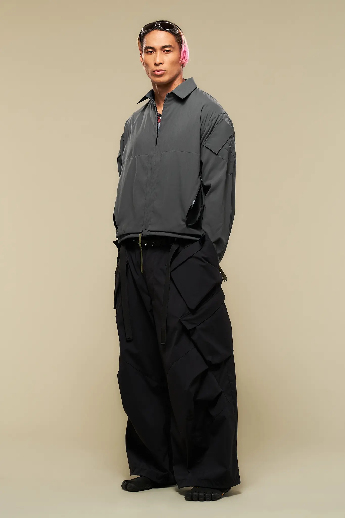 LA12-M Nylon Stretch Shirt Jacket Gray - 17