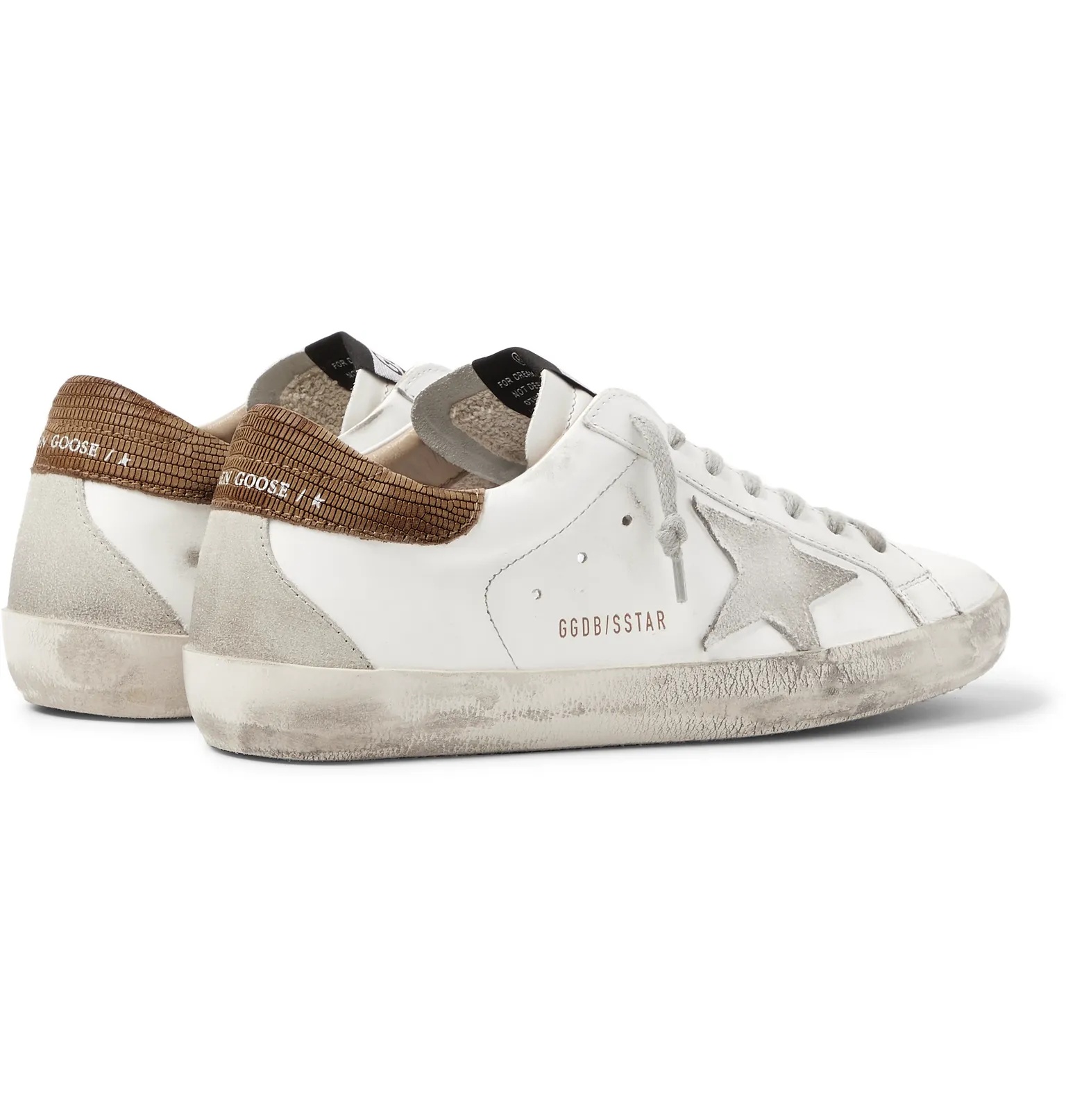 Superstar Distressed Leather and Suede Sneakers - 3