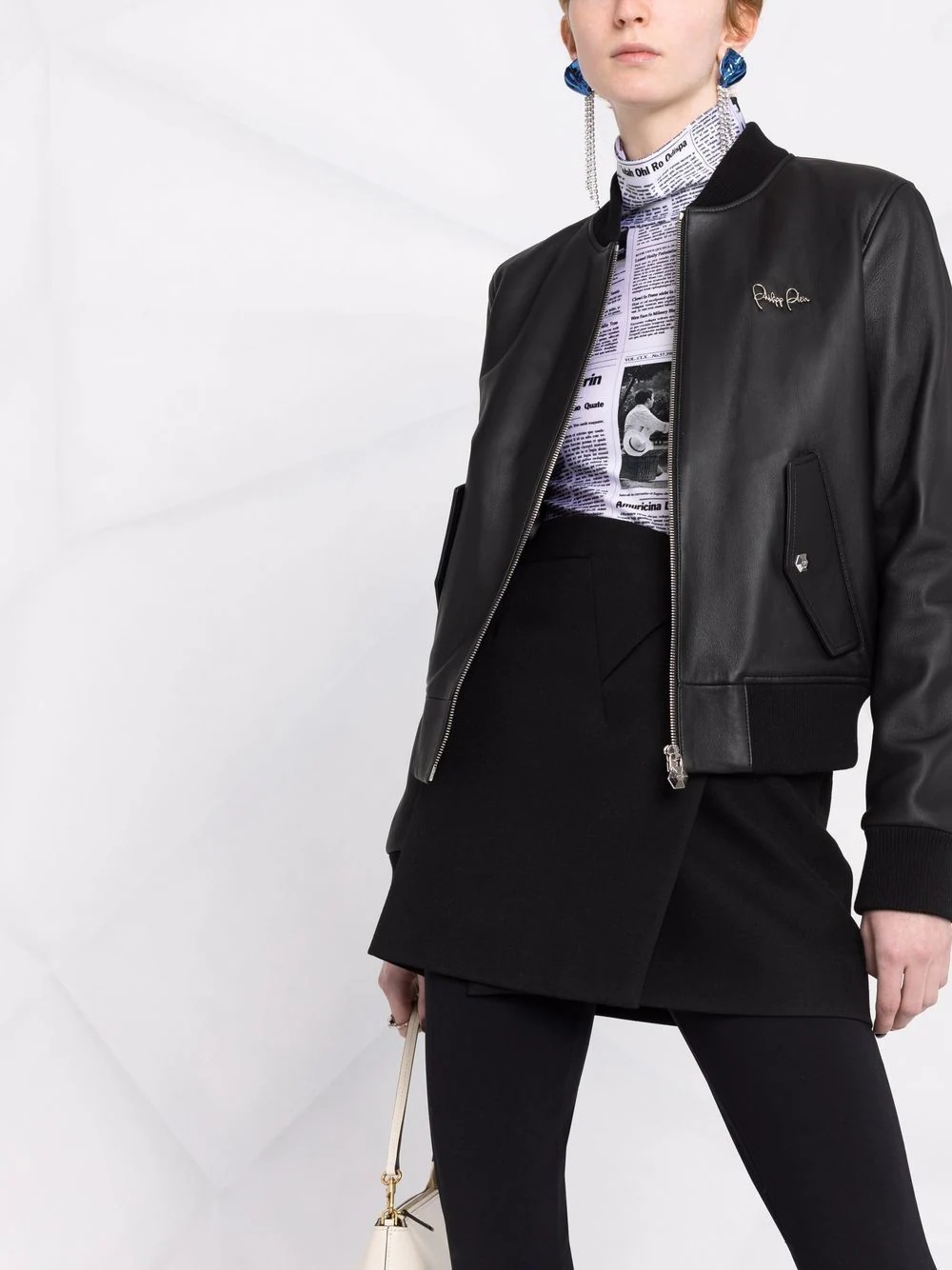 leather bomber jacket - 5