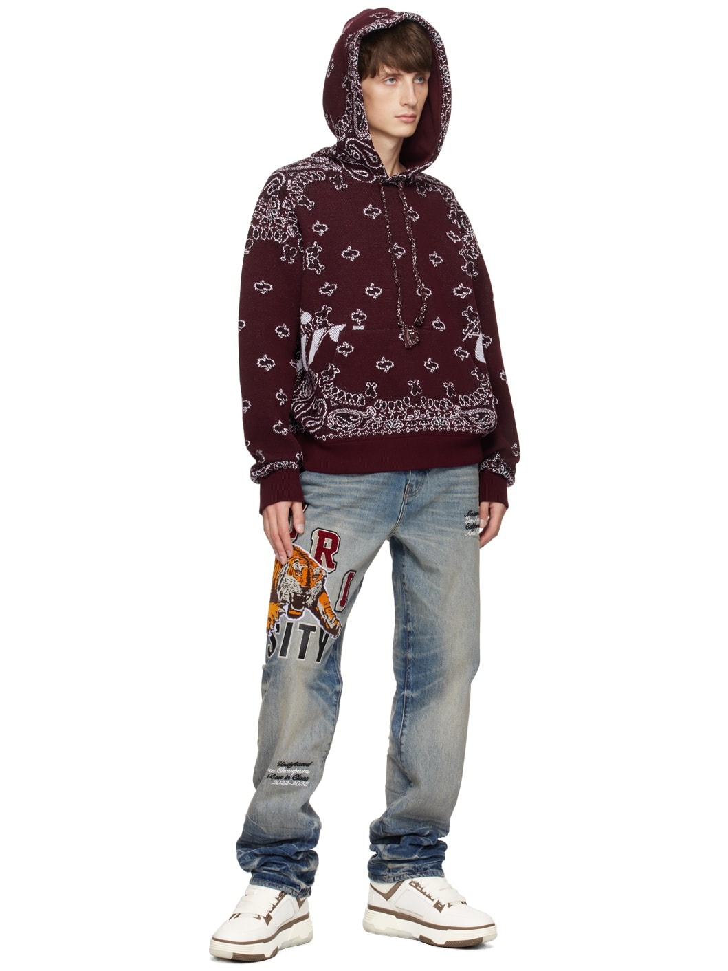 AMIRI VARSITY TIGER STRAIGHT JEAN | REVERSIBLE