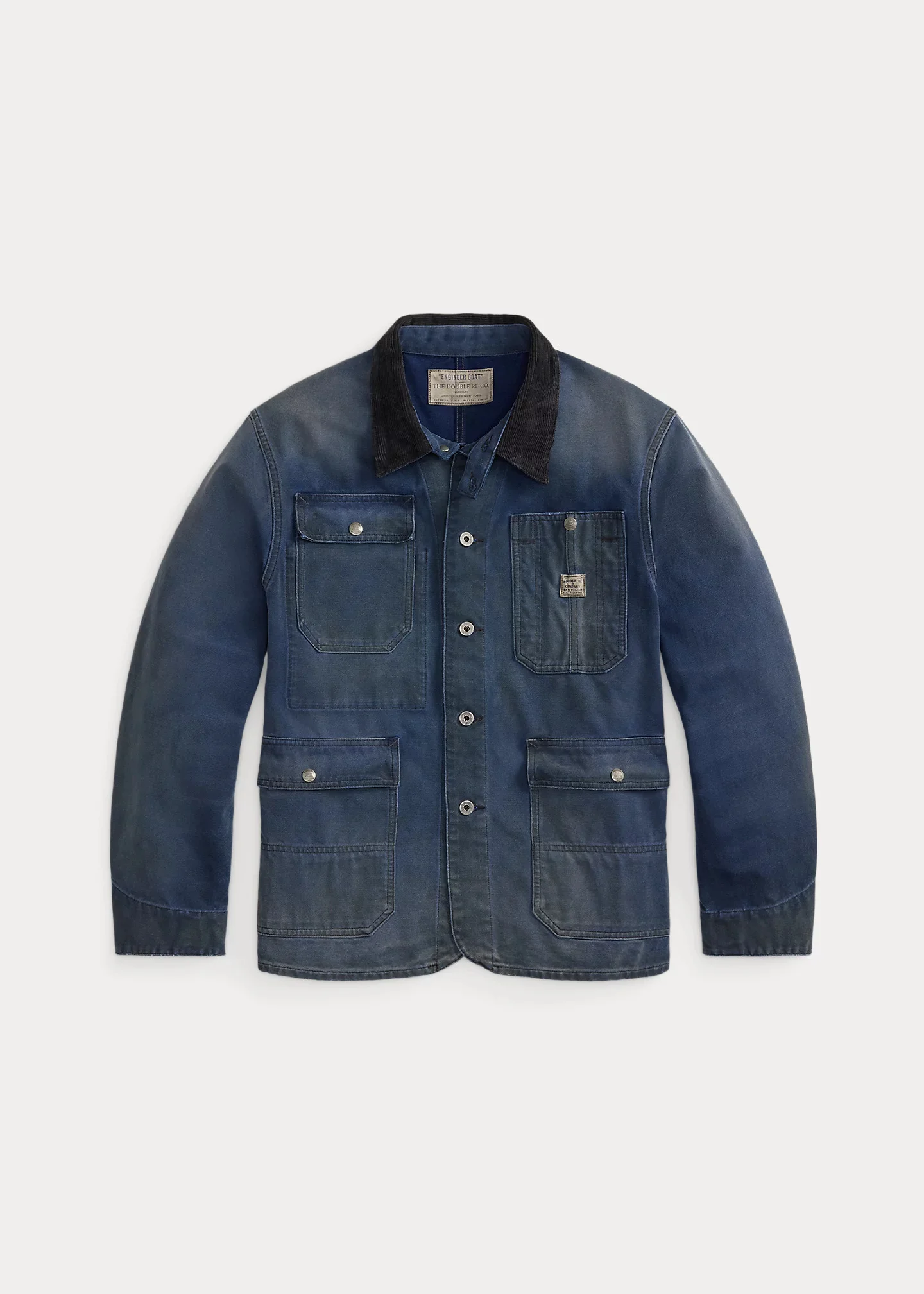 Canvas Corduroy-Collar Engineer Jacket - 1