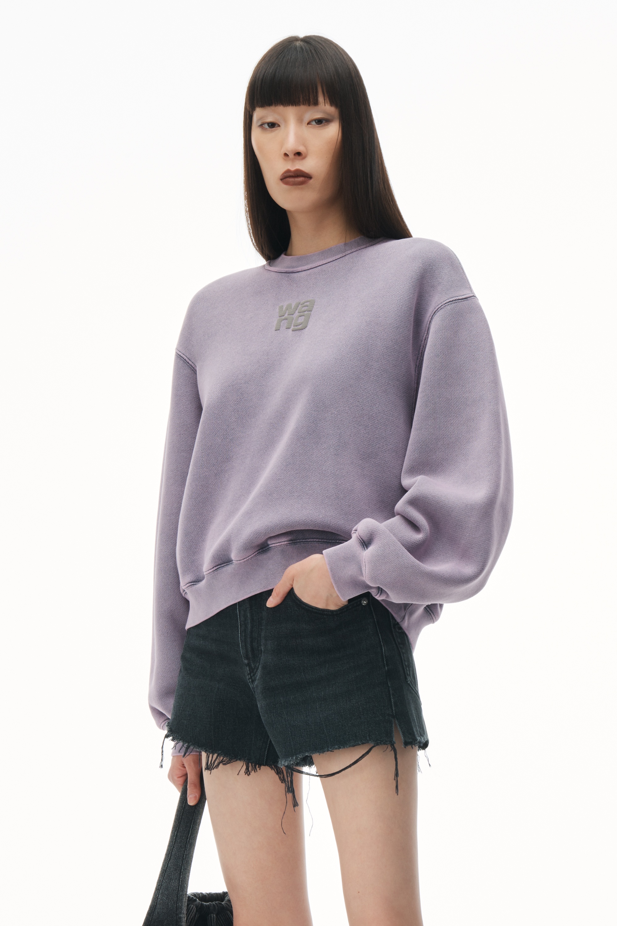 Logo Crewneck Sweatshirt in Structured Terry - 2