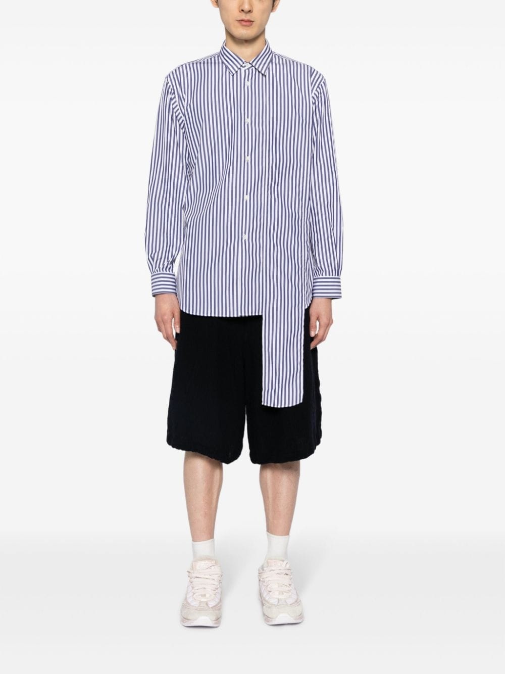 striped layered cotton shirt - 2