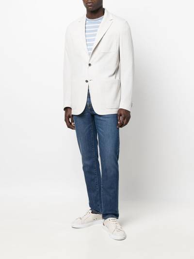 Canali fitted single-breasted button blazer outlook