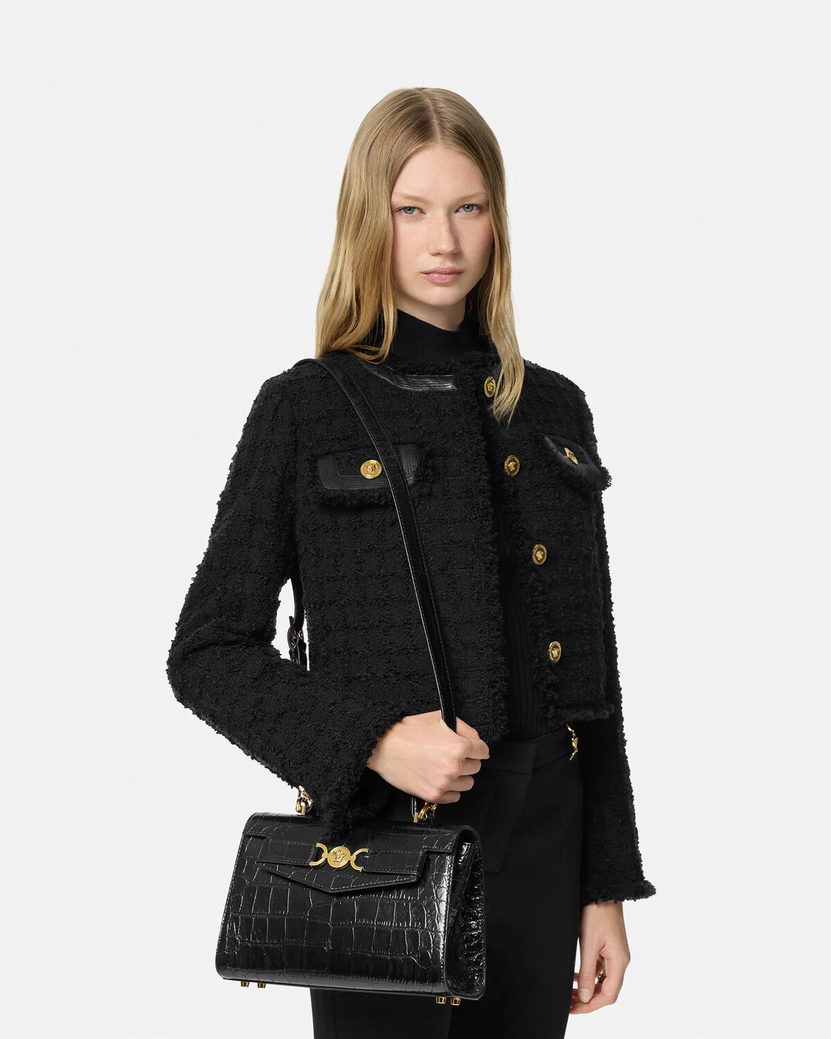Croc-Effect Medusa '95 Handbag - 4