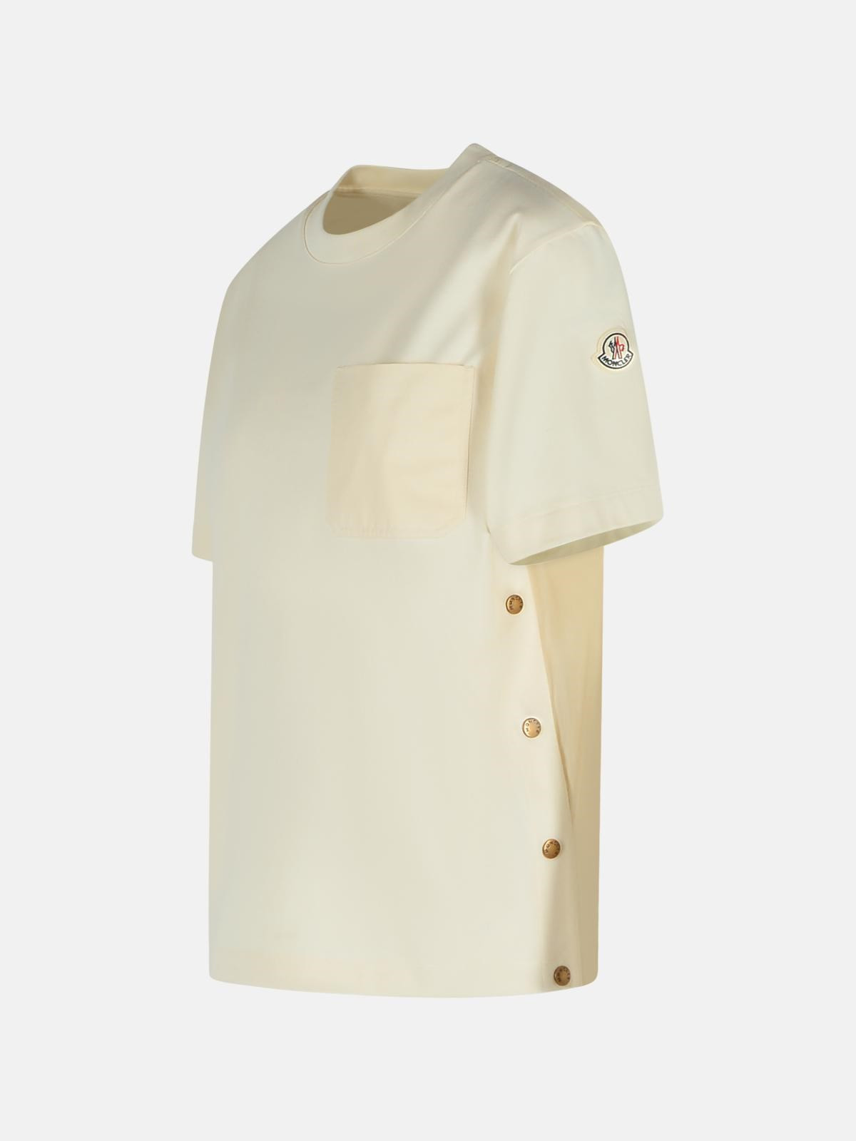 CREAM COTTON T-SHIRT - 2