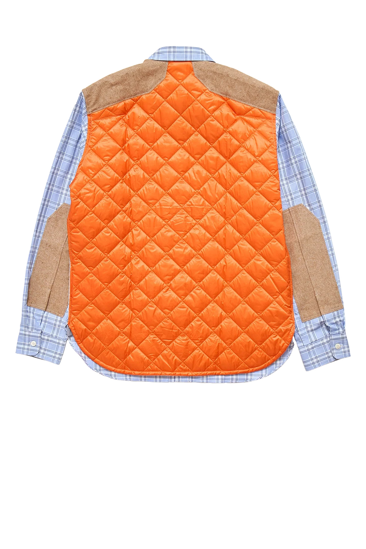 Junya Watanabe Man Check Shirt With Padded Back Blue - 2