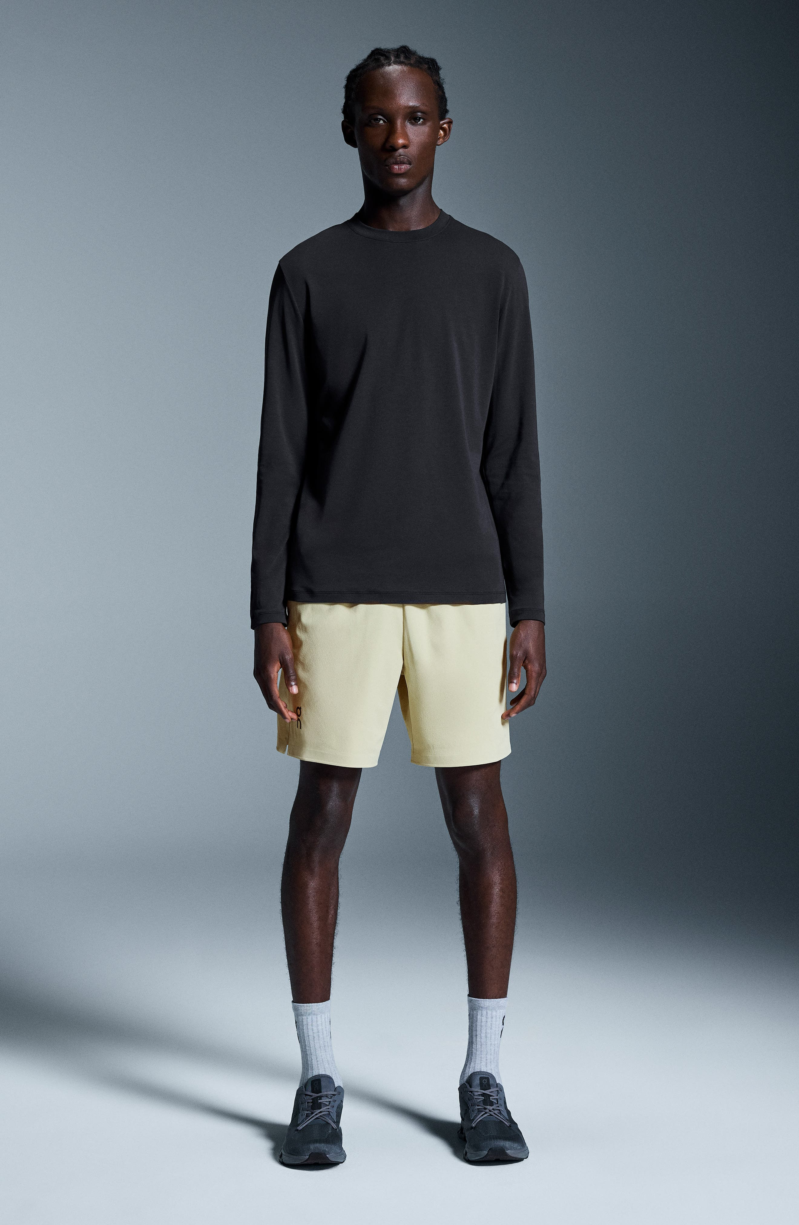 Focus Long Sleeve Pima Cotton Blend T-Shirt in Black at Nordstrom - 3