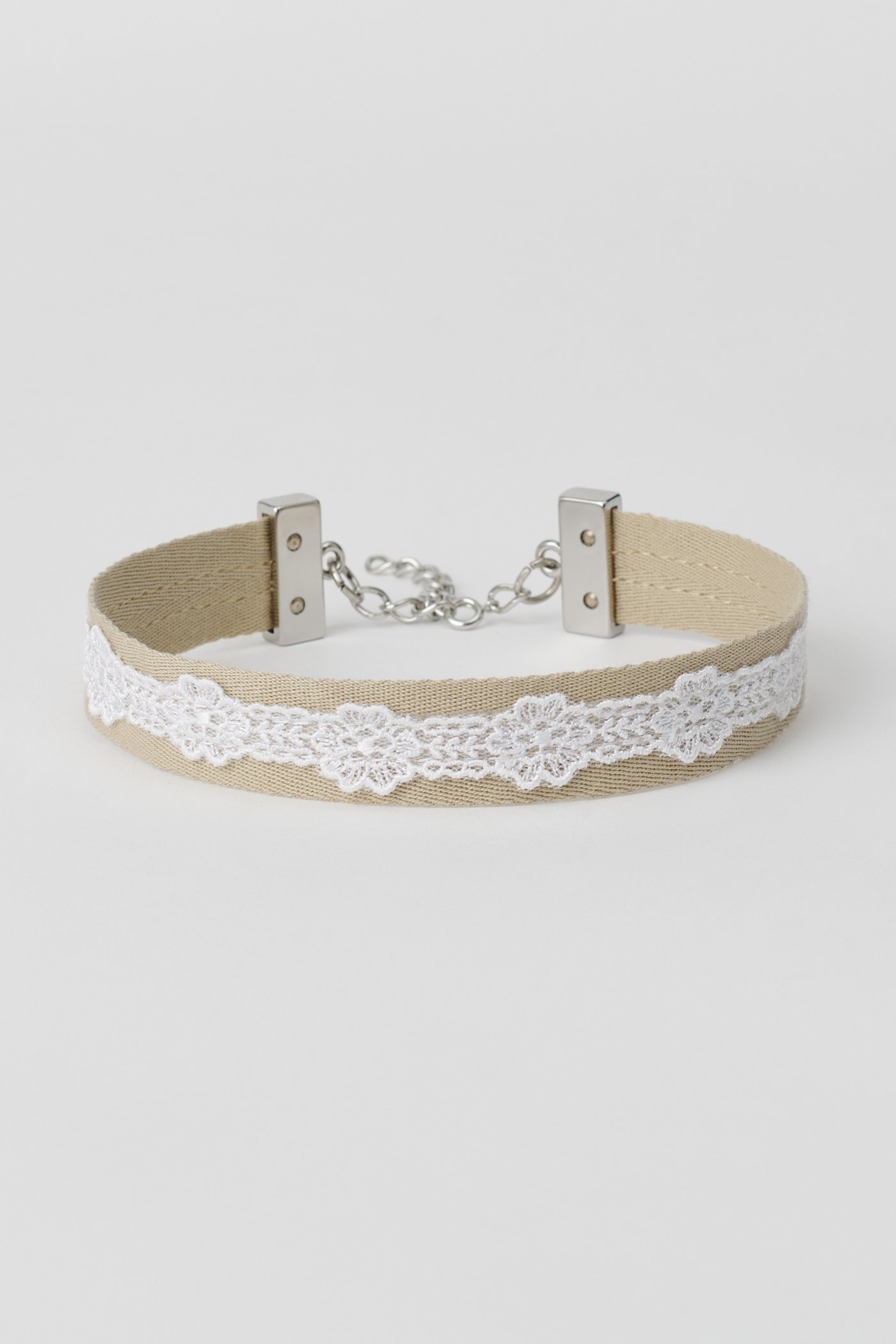 2 cm Lace Choker Off White Lace - 1