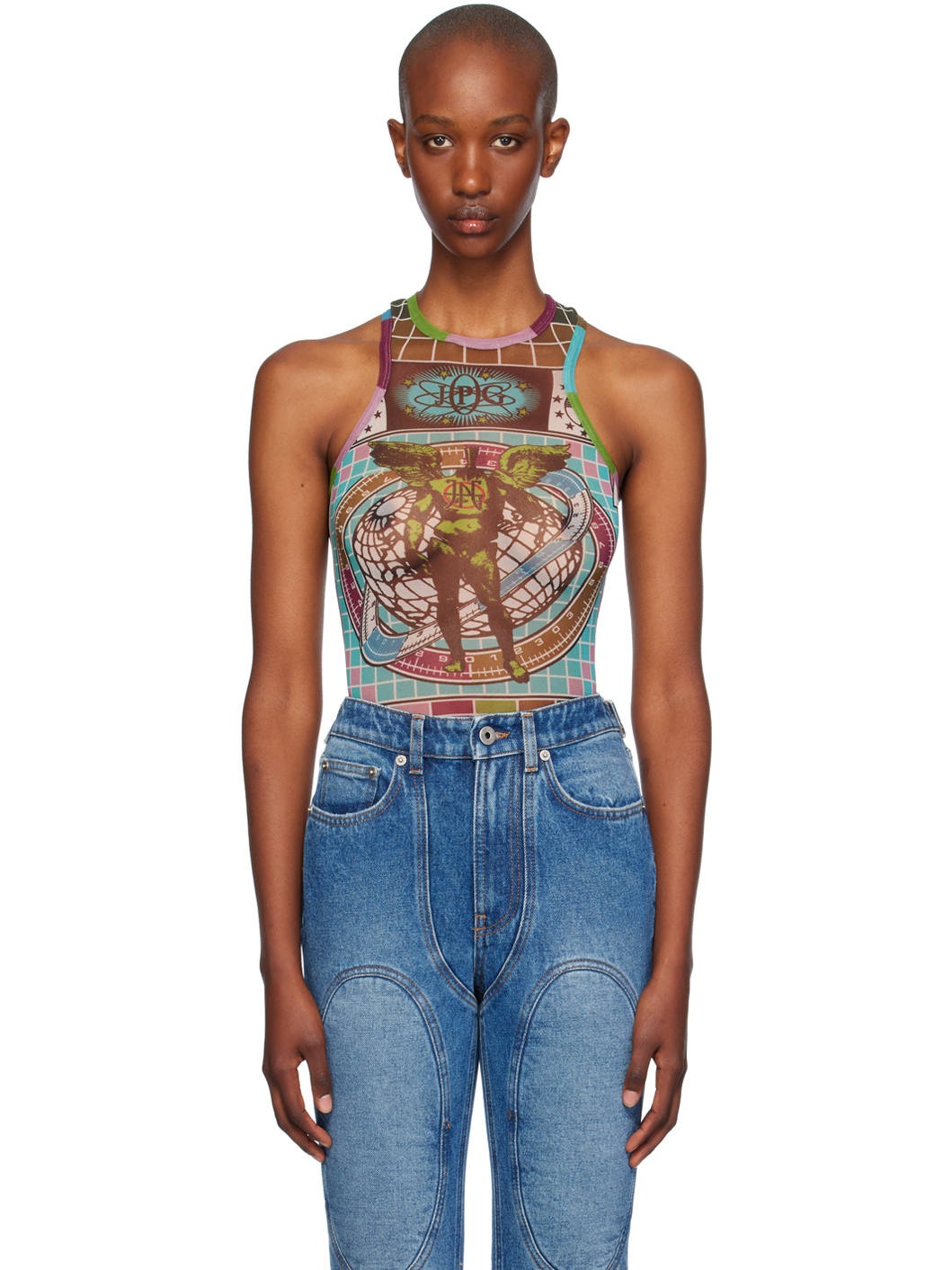 Multicolor Printed Bodysuit - 1