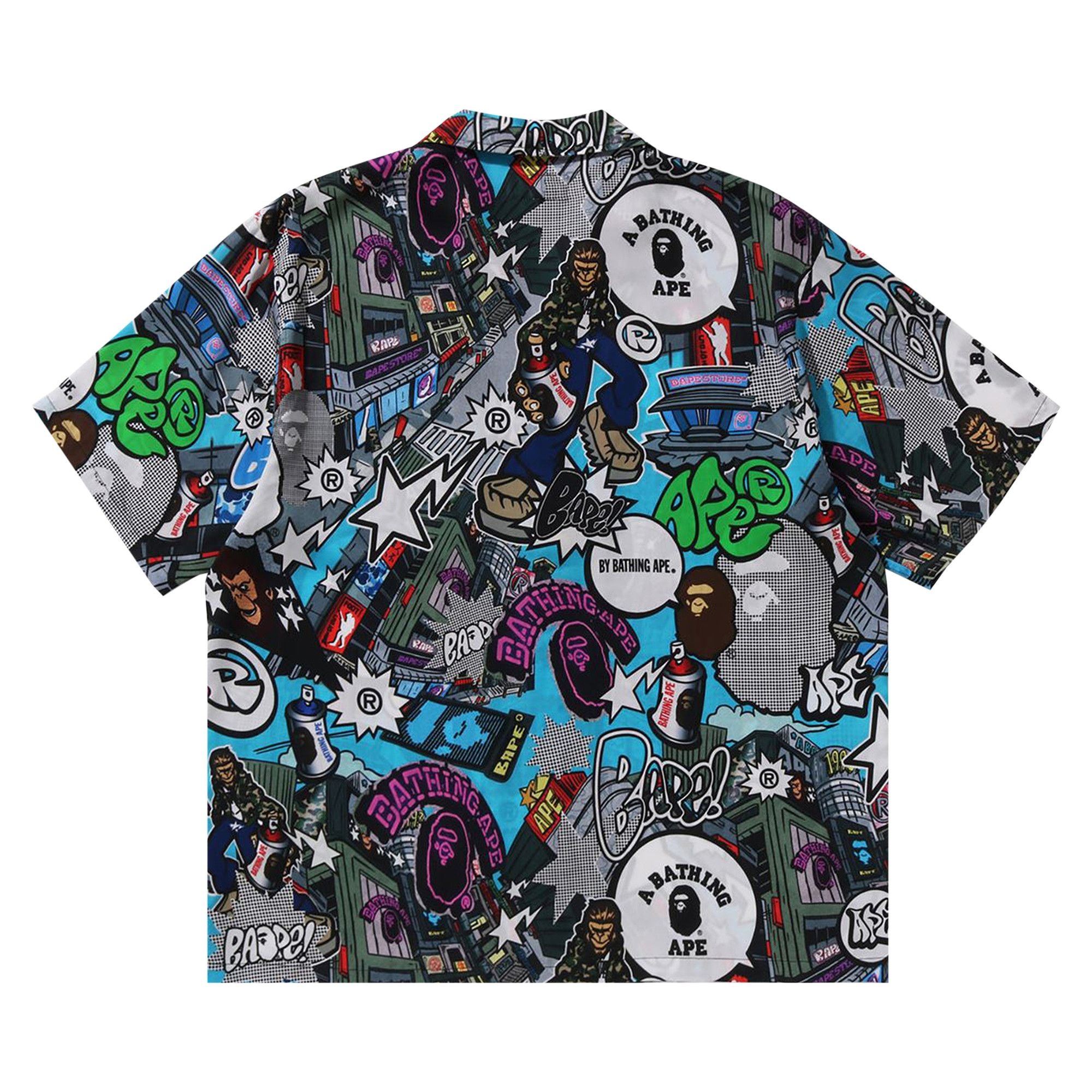 BAPE Comic Art Open Short-Sleeve Shirt 'Multicolor' - 2
