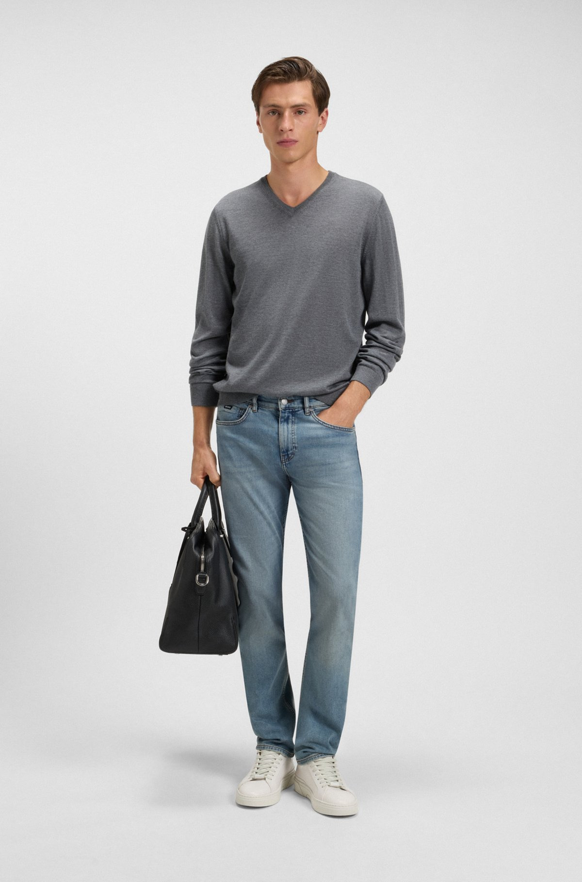 DELAWARE SLIM-FIT JEANS IN PURE-BLUE COMFORT-STRETCH DENIM - 3