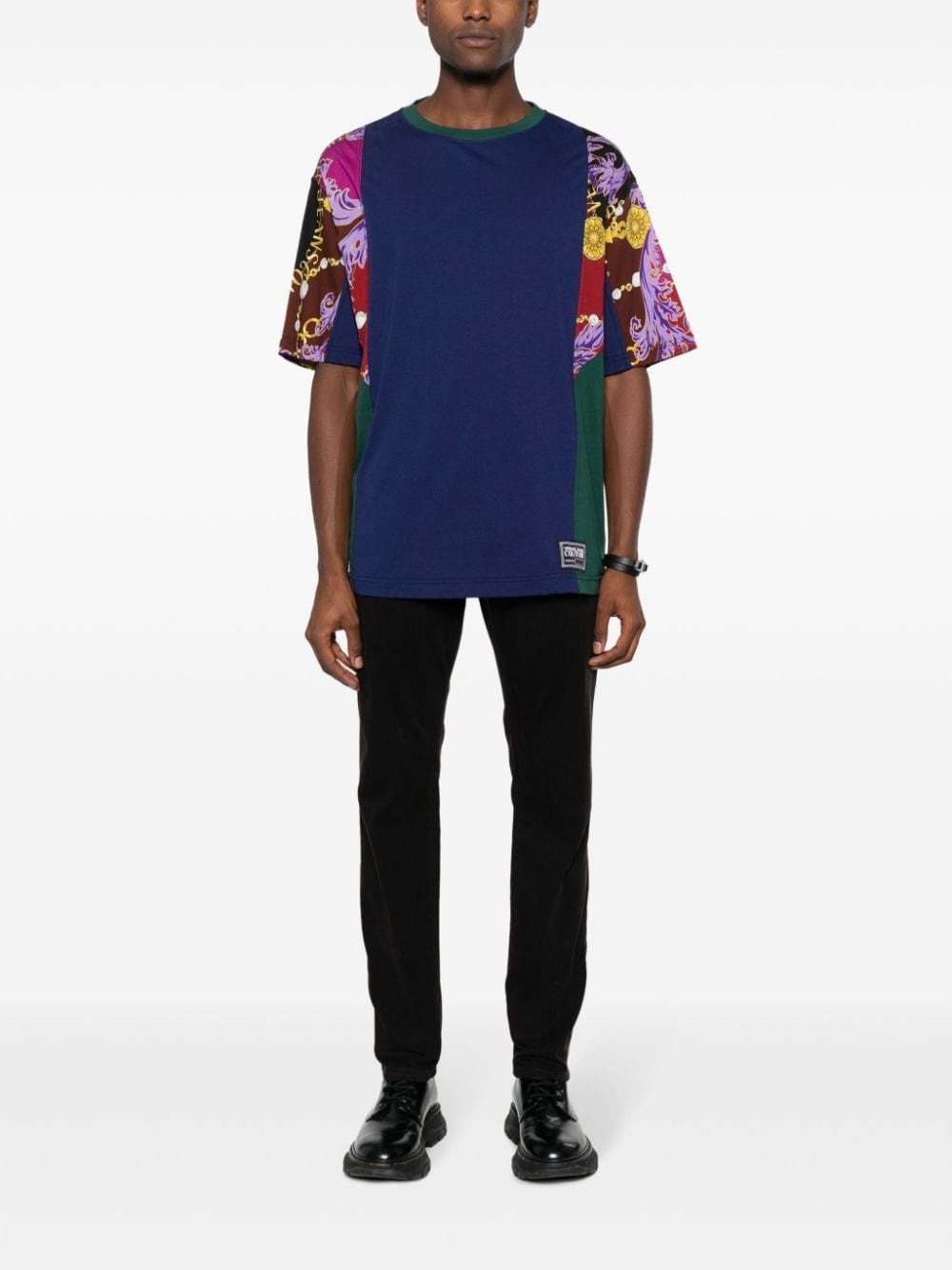 chain-print cotton T-shirt - 2