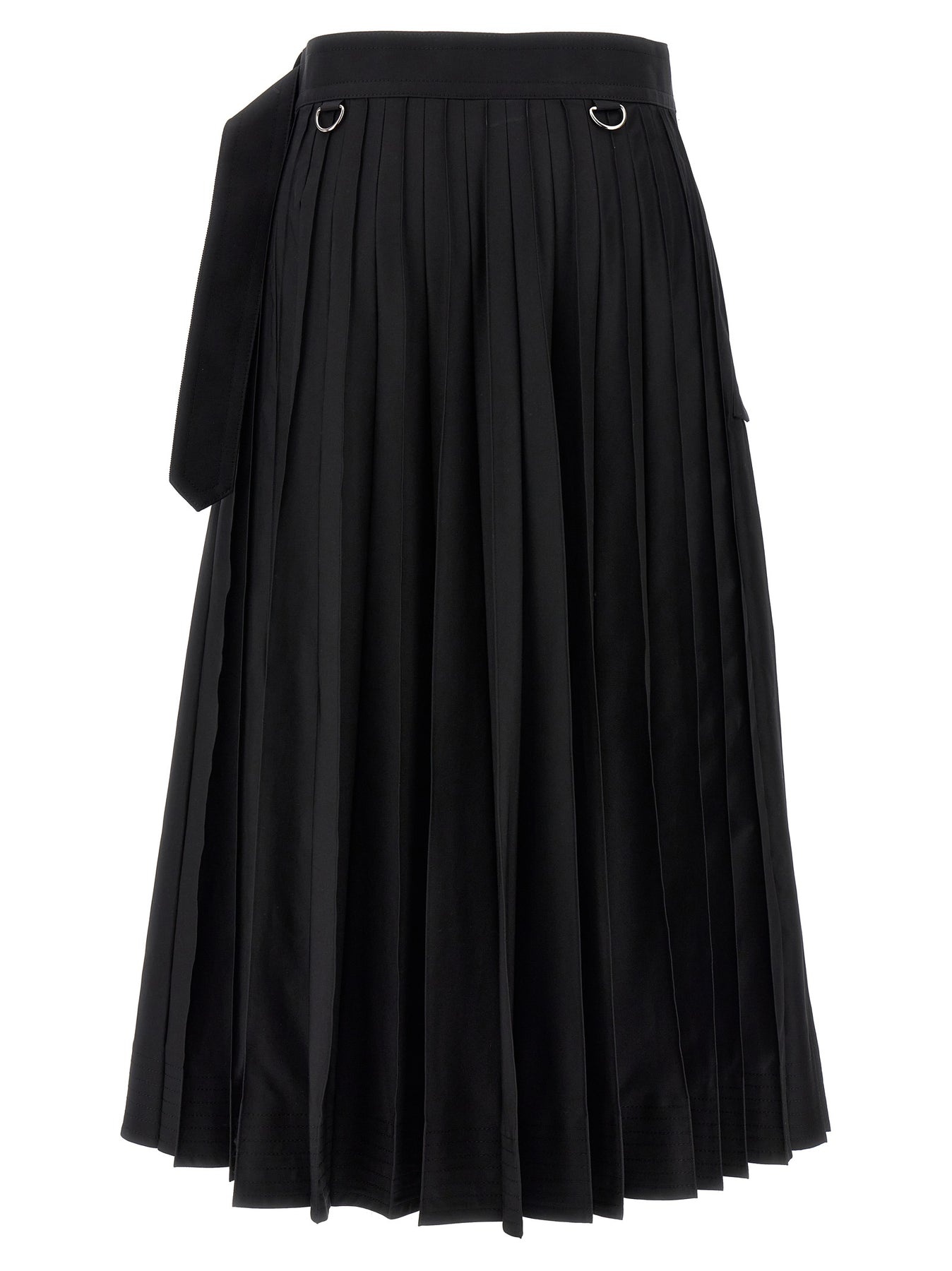 Long Pleated Skirt Skirts Black - 2