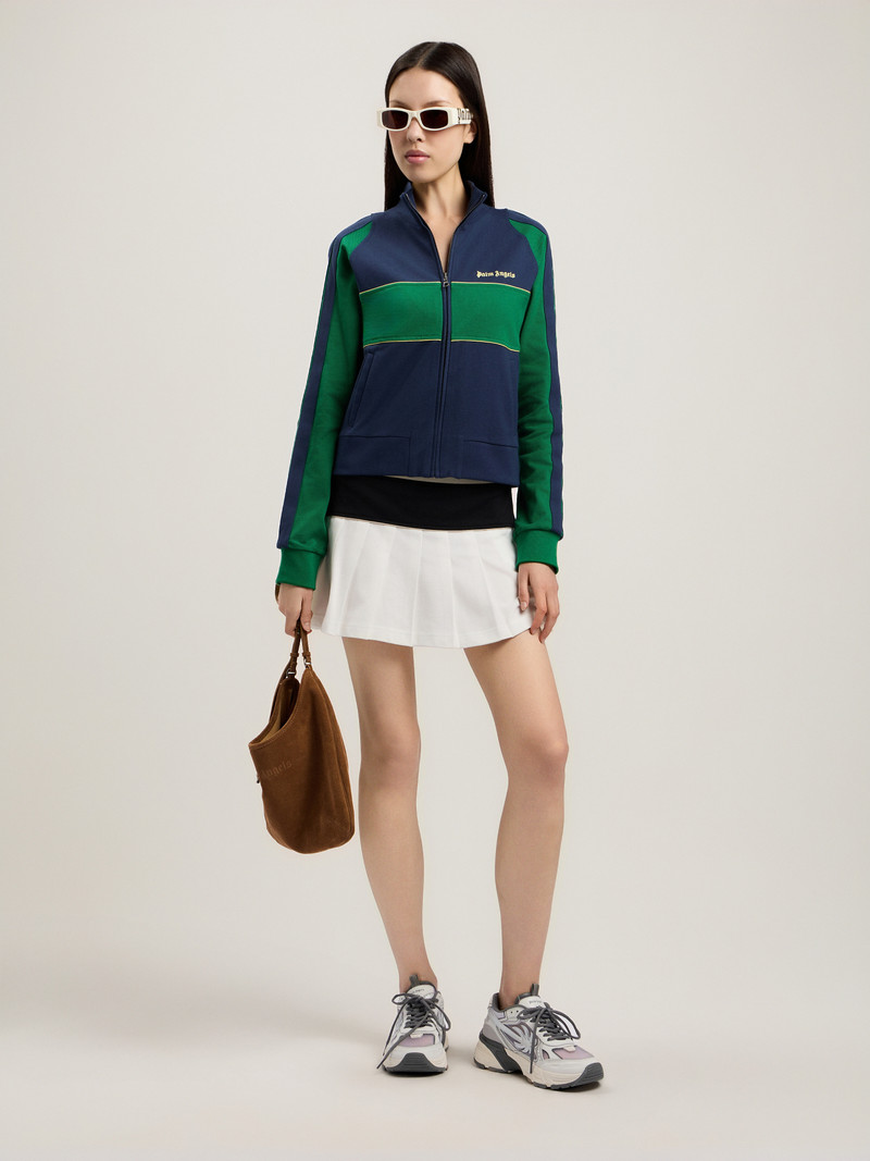 Palm Angels Classic Logo Zipped Crew Jacket outlook