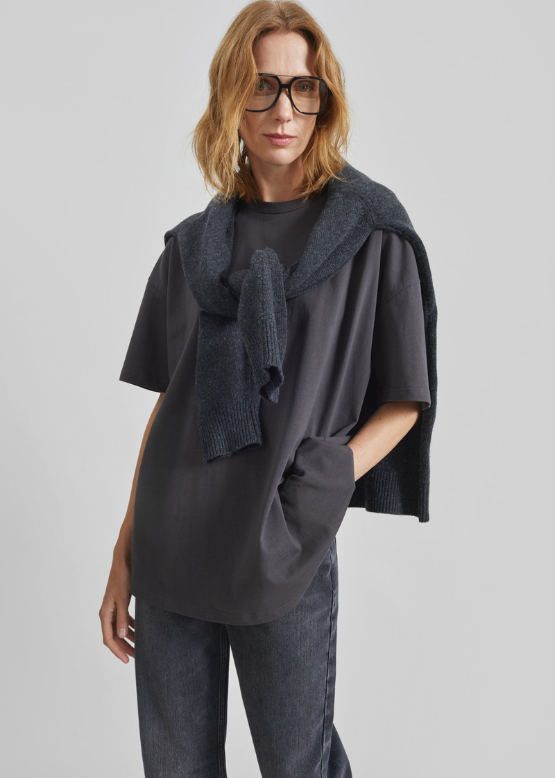 Faro Boxy Tee - Charcoal 3