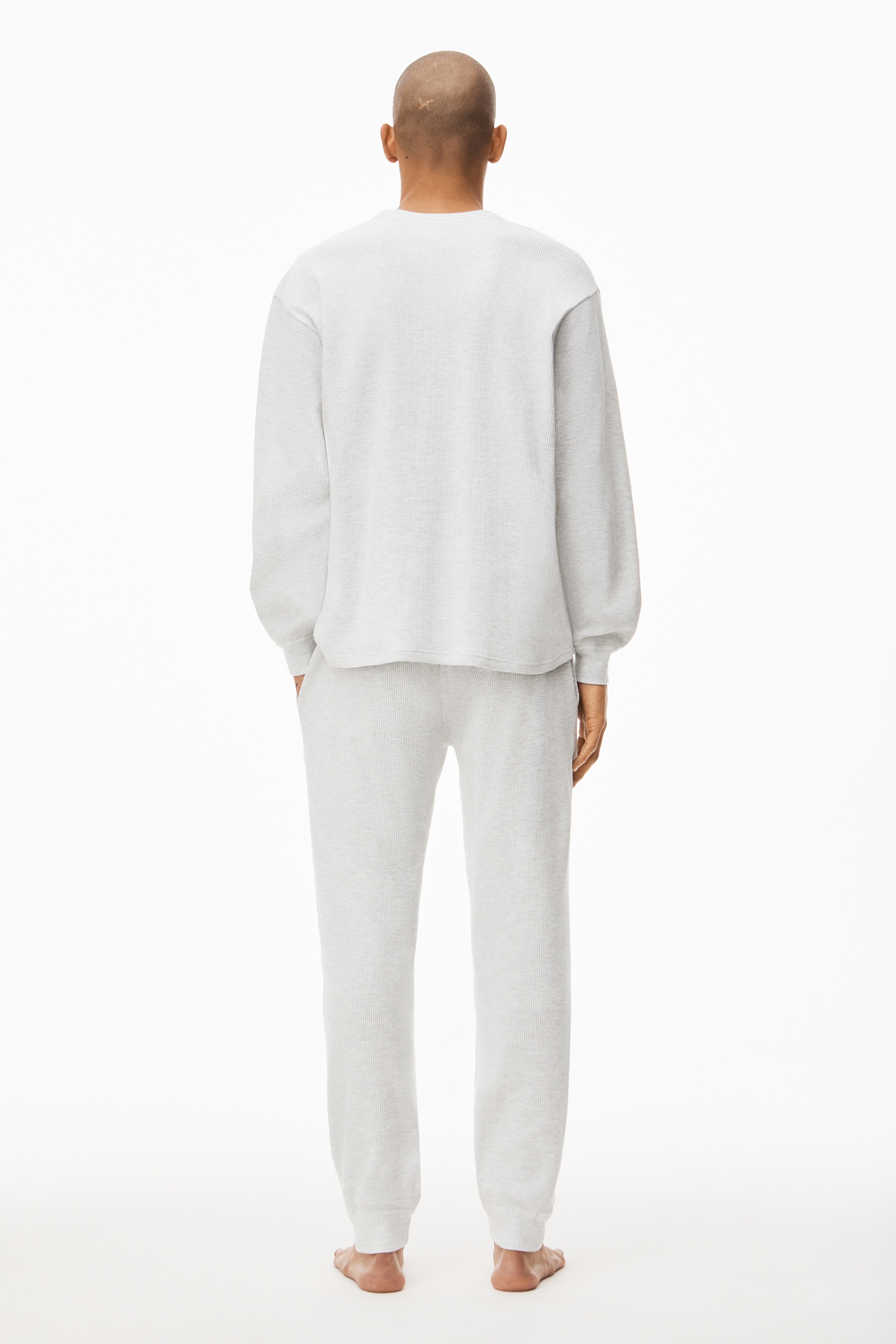 UNISEX LONG SLEEVE IN COTTON WAFFLE THERMAL - 4